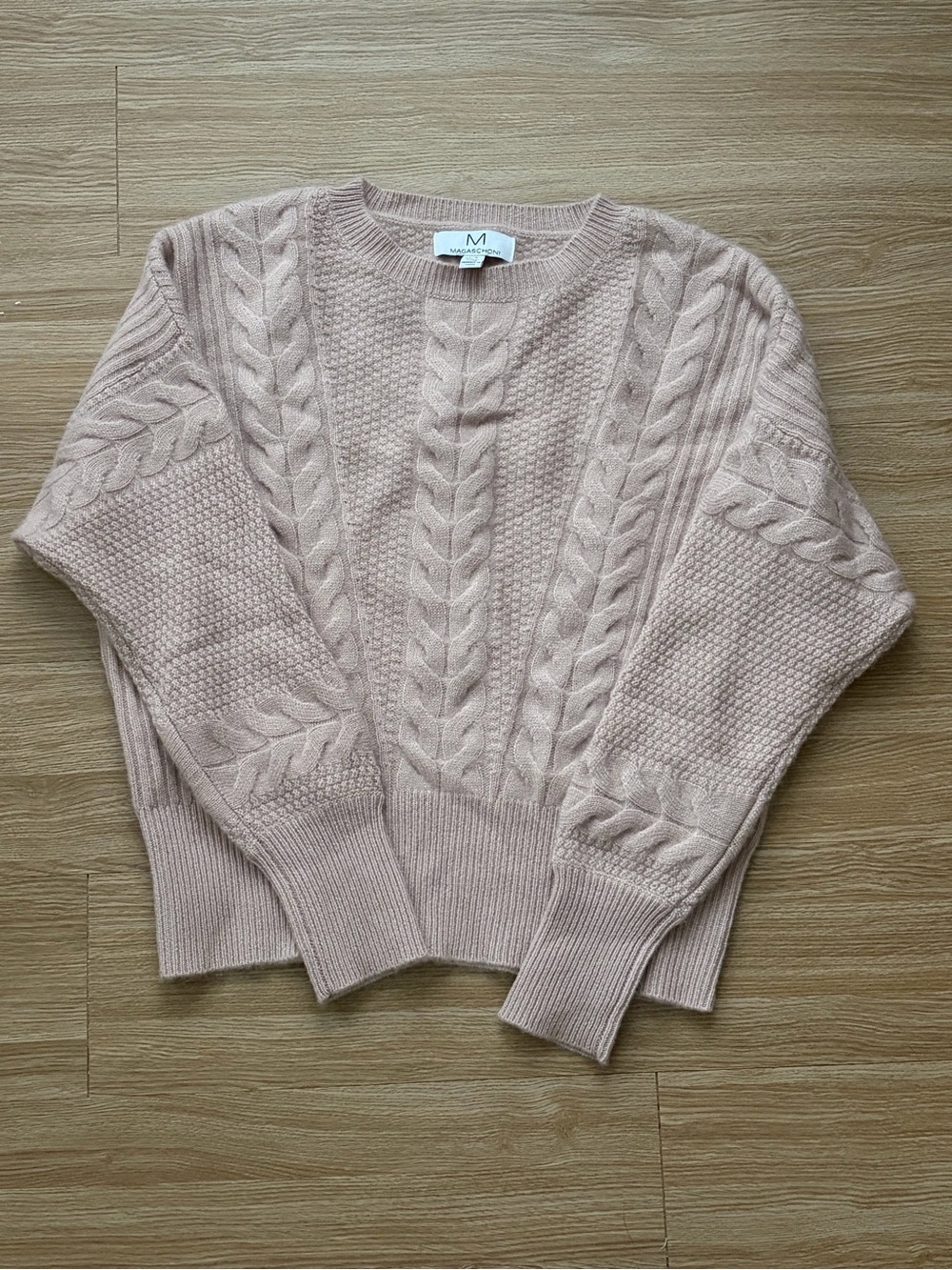 Magaschoni 100% Cashmere Cable Knit Sweater